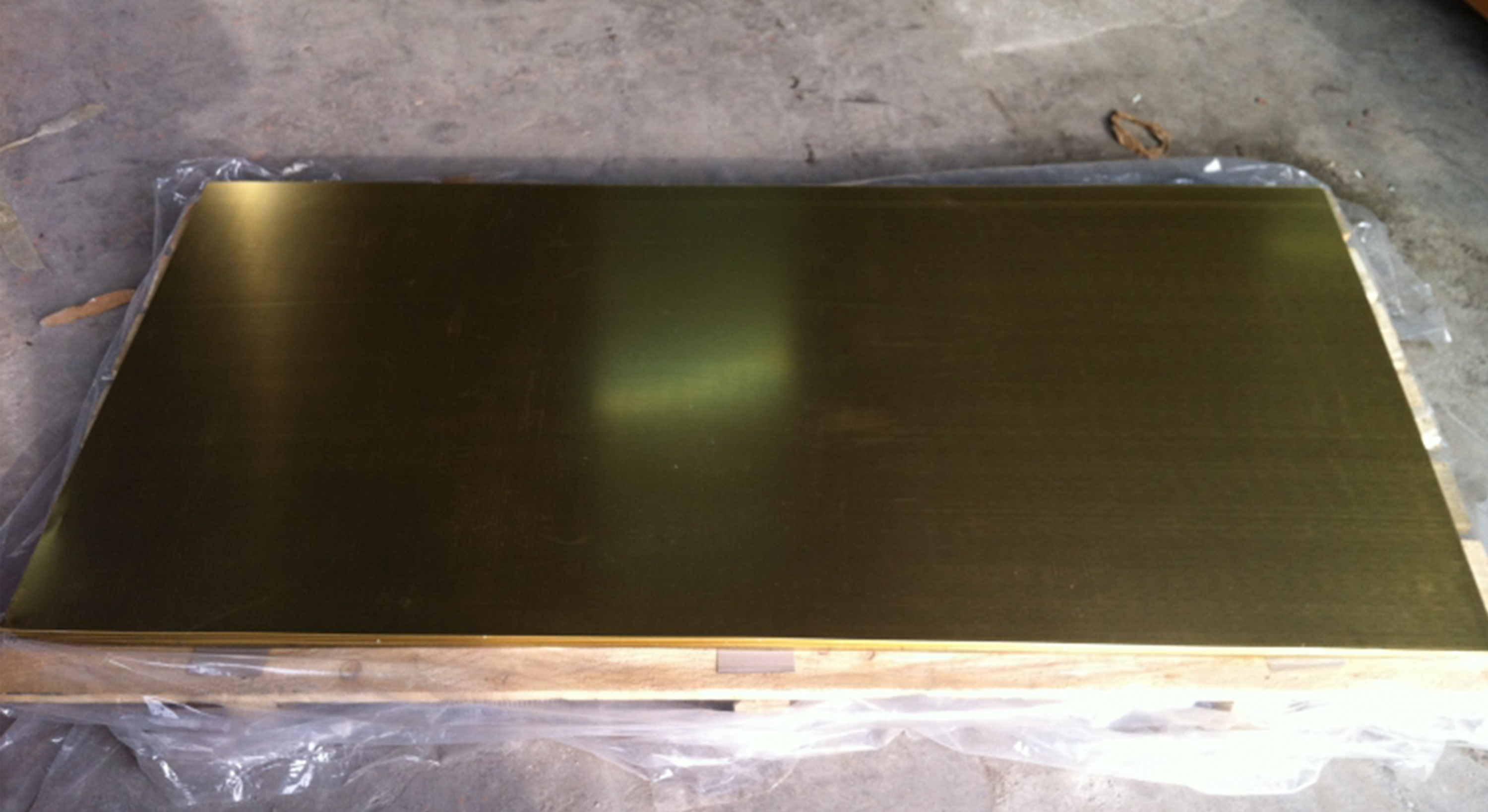 9696 Semi-Hard Sheet Brass F38 Brass Metal 200mm x 100mm x 0,3mm CuZn37 